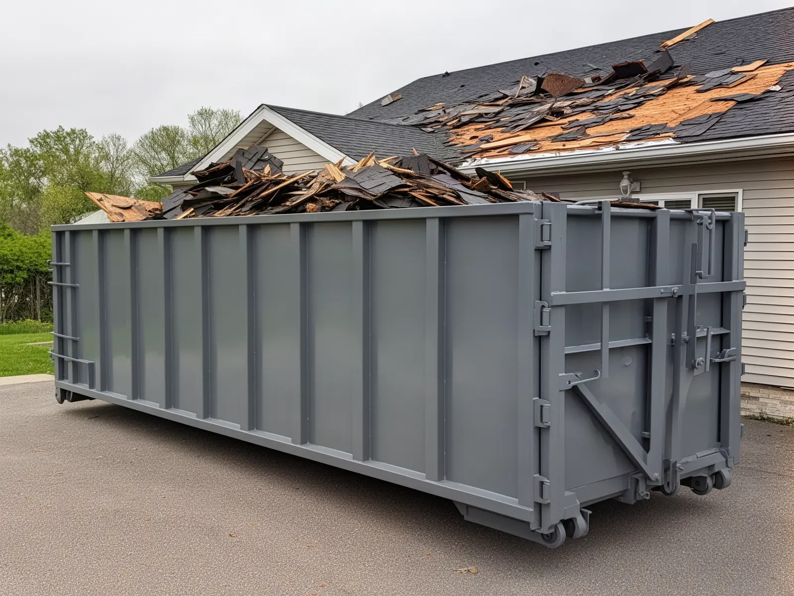 Roll-off dumpster from Heath & Kelly Dumpster Rental in Lansing, MI